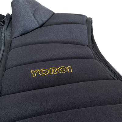 Lightweight Horse Riding Vest for Adults Breathable Black EVA Mesh Fabric Elastic Stain