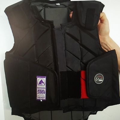 CE Certification Black Horse-Riders Body Vest for Lightweight Care and Protection