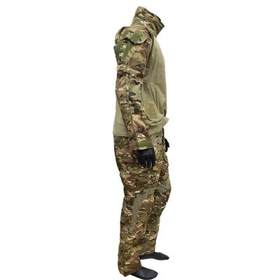 65% Polyester 35% Cotton Training Uniform CP Color Frog Suit with Knee Elbow Pads