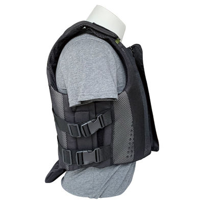 Certified Black 2XL Equestrian Vest in Foam Padded Texture for Outdoor Horse-Riding