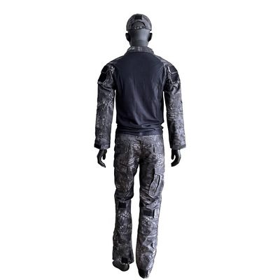 Polyester/Cotton Men's Long Sleeve Knitted Shirt Uniform Frog Suit Set in Customized Color