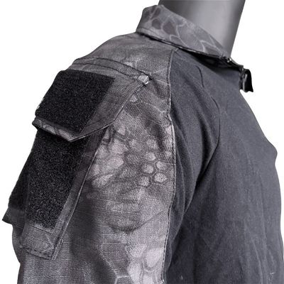 Polyester/Cotton Men's Long Sleeve Knitted Shirt Uniform Frog Suit Set in Customized Color