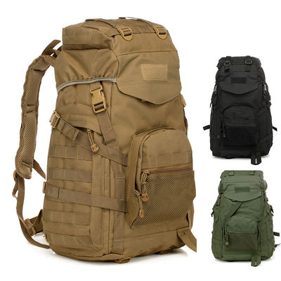 Large Capacity Black Backpack for Outdoor Sport made of PVC Lining and 600D Polyester