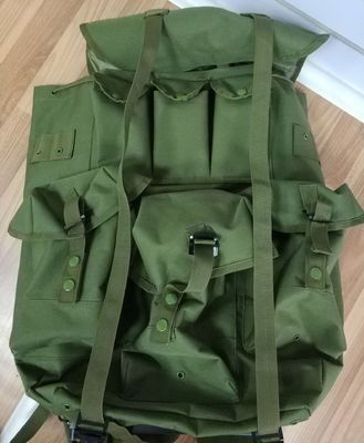 Aluminum Frame 50L Green Backpack for Outdoor Sports and Exploration