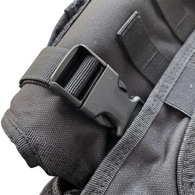 Safety Adjustable Black Vest Protective Jacket with Molle System in Polyester Fabric