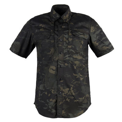 Training Short Shirt in Army Green Style for Light weight Wear-Resistant Breathable
