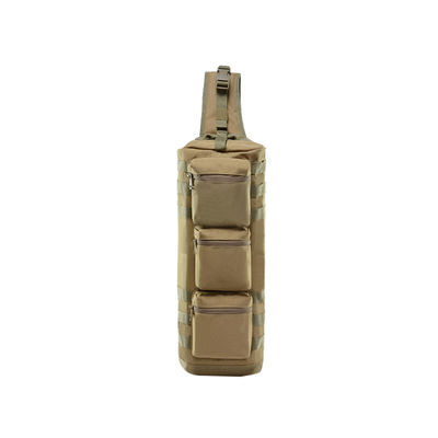 Comfortable Inclined Shoulder Backpack Khaki Bag with External Frame and Three Pockets
