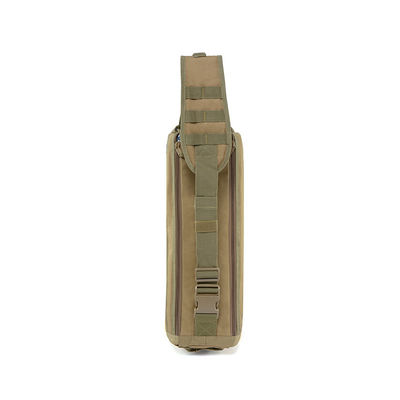 Comfortable Inclined Shoulder Backpack Khaki Bag with External Frame and Three Pockets