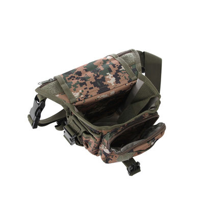 600D Nylon Fabric Waist Bag Belt for Outdoor Training Hiking Mountaineering in Khaki
