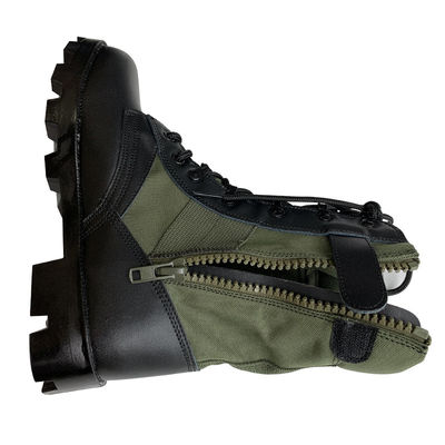 Comfortable Men's Green Hiking Boots with Durable Rubber Sole and Oxford Leather