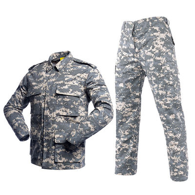 Camouflage Suit for Training 65% Polyester 35% Cotton Material Breathable and Durable