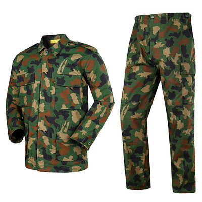 Camouflage Suit for Training 65% Polyester 35% Cotton Material Breathable and Durable