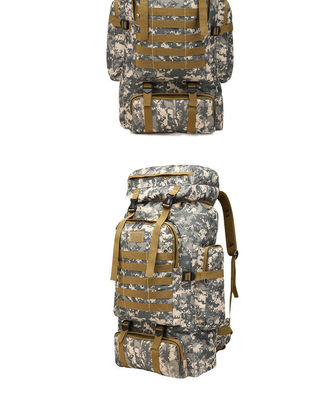80L Waterproof Black Color Backpack for Camping and Outdoor Sport in 600D Polyester