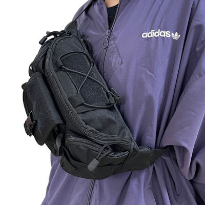 Customized Black Color Softback Multi Function Waist Bag for Capacity Below 21 litre