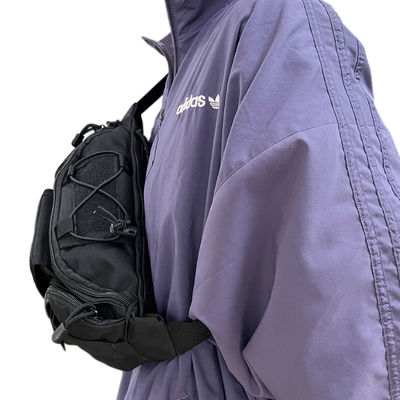 Customized Black Color Softback Multi Function Waist Bag for Capacity Below 21 litre