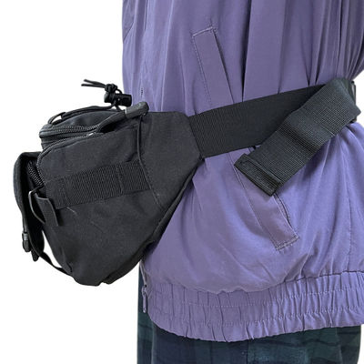Customized Black Color Softback Multi Function Waist Bag for Capacity Below 21 litre