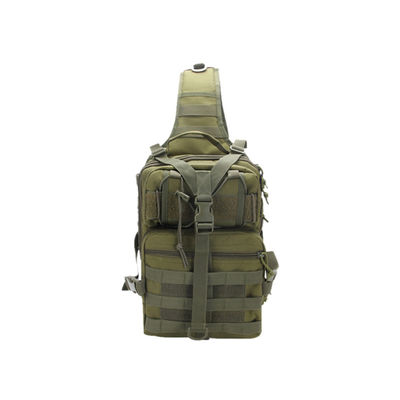 Lightweight Backpack for Outdoor Training Hiking Green Black Inclined Shoulder Bag