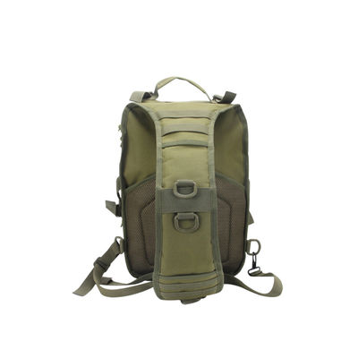 Lightweight Backpack for Outdoor Training Hiking Green Black Inclined Shoulder Bag