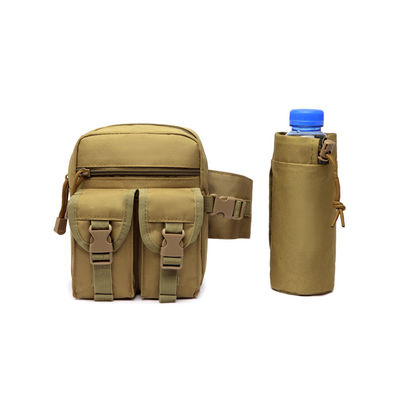 Barrel-shaped Water Bottle/Kettle Waist Bag Khaki Backpack for Outdoor Activities
