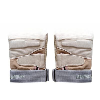 Blue Half Finger Hiking Gloves with Breathable and Weather-Resistant Design