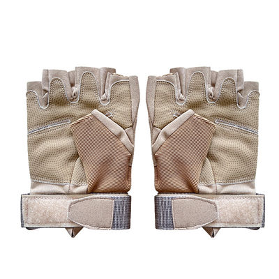 Blue Half Finger Hiking Gloves with Breathable and Weather-Resistant Design
