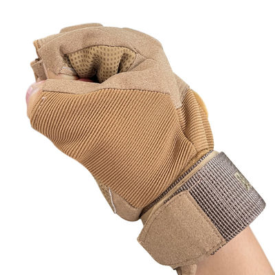 Blue Half Finger Hiking Gloves with Breathable and Weather-Resistant Design