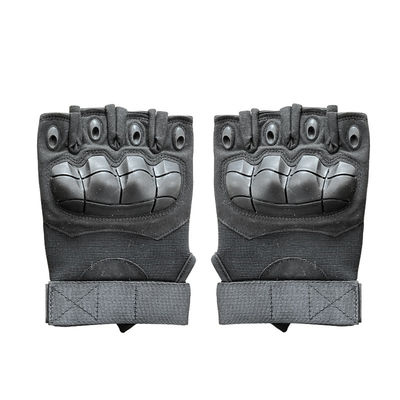 Customized Black Half Finger Gloves for Unisex Training and Safety Protection