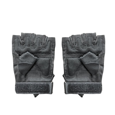 Customized Black Half Finger Gloves for Unisex Training and Safety Protection