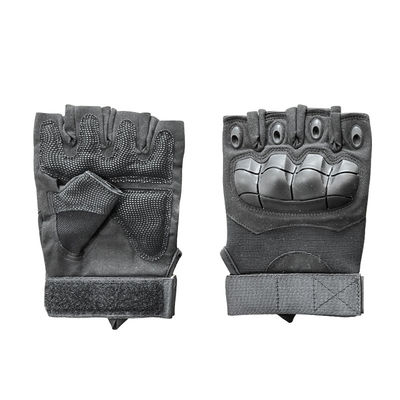 Customized Black Half Finger Gloves for Unisex Training and Safety Protection