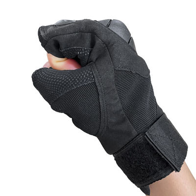 Customized Black Half Finger Gloves for Unisex Training and Safety Protection