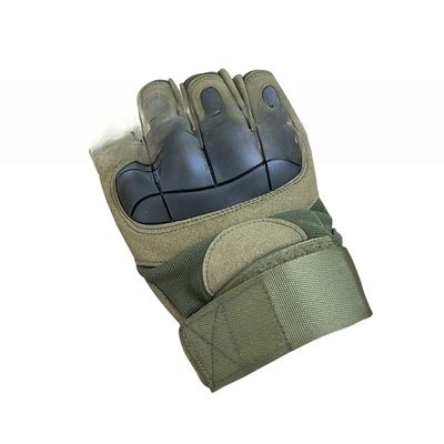 Green Customized Half Finger SKI Protection Training Gloves for Protection