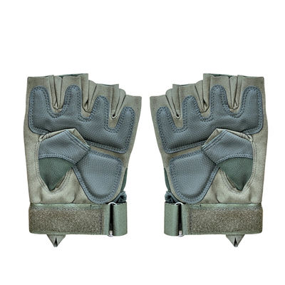 Green Customized Half Finger SKI Protection Training Gloves for Protection