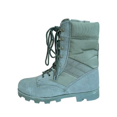 Blue Cowhide Fleece and Rubber Training Boots for Men Comfortable Ankle Length Shoes