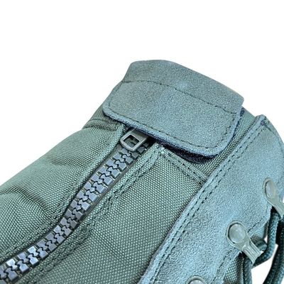 Blue Cowhide Fleece and Rubber Training Boots for Men Comfortable Ankle Length Shoes
