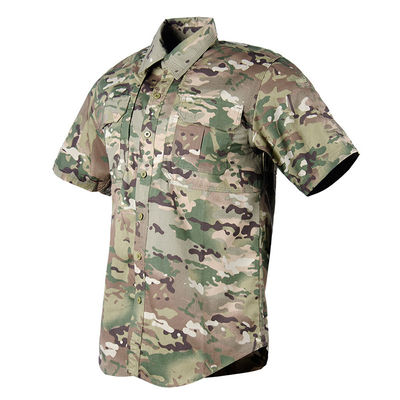 Plain Dyed Men's Plus Size Cargo Shirt Short Sleeve for Summer Fashion Fall Clothing