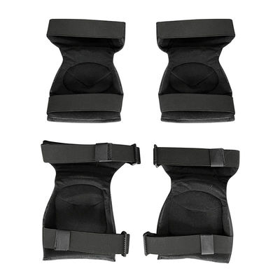 Body Joints Protection with Flexible Green Knee and Elbow Pads of Polyester Cotton