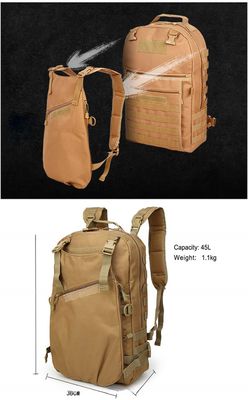 45L Backpack for Outdoor Travelling Nerve Bridge Technique Waterproof and Customized
