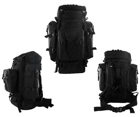 Zipper Closure Outdoor Training Backpack with Molle System and Water Bottle Holder