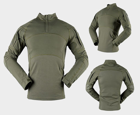 Comfortable Black Training Frog Suit Knitting Long Sleeve Shirt for Outdoor Activities