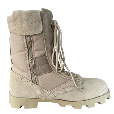 36-47 Up-lace Rough Suede Leather Safety Boots with Hard Toecap and Smashing Rubber Sole
