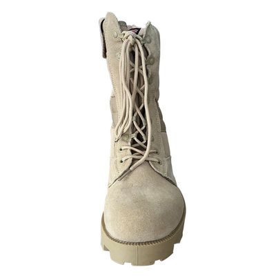 36-47 Up-lace Rough Suede Leather Safety Boots with Hard Toecap and Smashing Rubber Sole