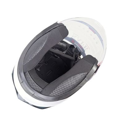 White ABS Motorcycle Riding Helmet with Half Face PC Shield and Customizable Design