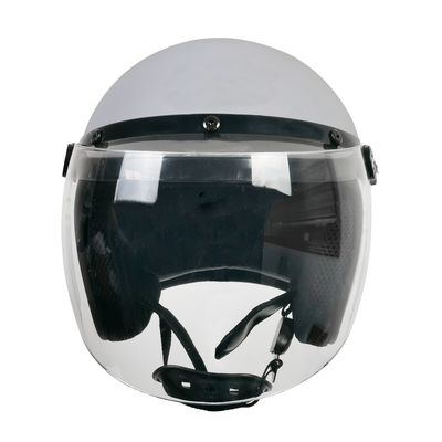 Half Open Face Retro Motorcycle Helmet for Head Protection White and Customizable XL