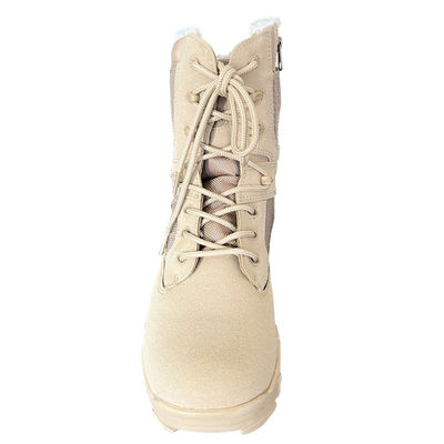 GENUINE LEATHER Midsole High Top Boots Perfect for Winter and Autumn Outdoor Activities
