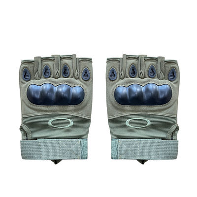 Maximum Care and Protection Half Finger Hard-Knuckle Anti-Slip Microfiber Leather Gloves