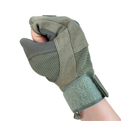 Maximum Care and Protection Half Finger Hard-Knuckle Anti-Slip Microfiber Leather Gloves