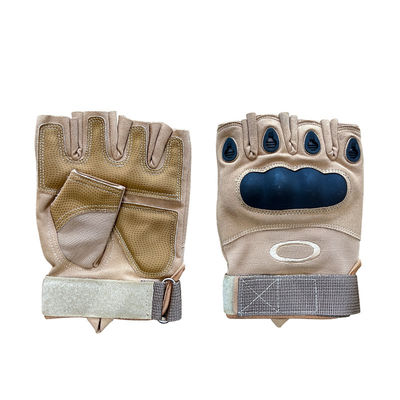 Maximum Care and Protection Half Finger Hard-Knuckle Anti-Slip Microfiber Leather Gloves