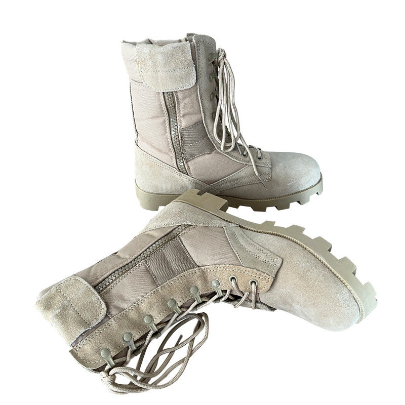 36-47 Up-lace Rough Suede Leather Safety Boots with Hard Toecap and Smashing Rubber Sole