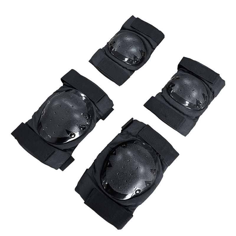 One Size Fits Black Color Roller Skating Elbow and Knee Pads for Sport Protection