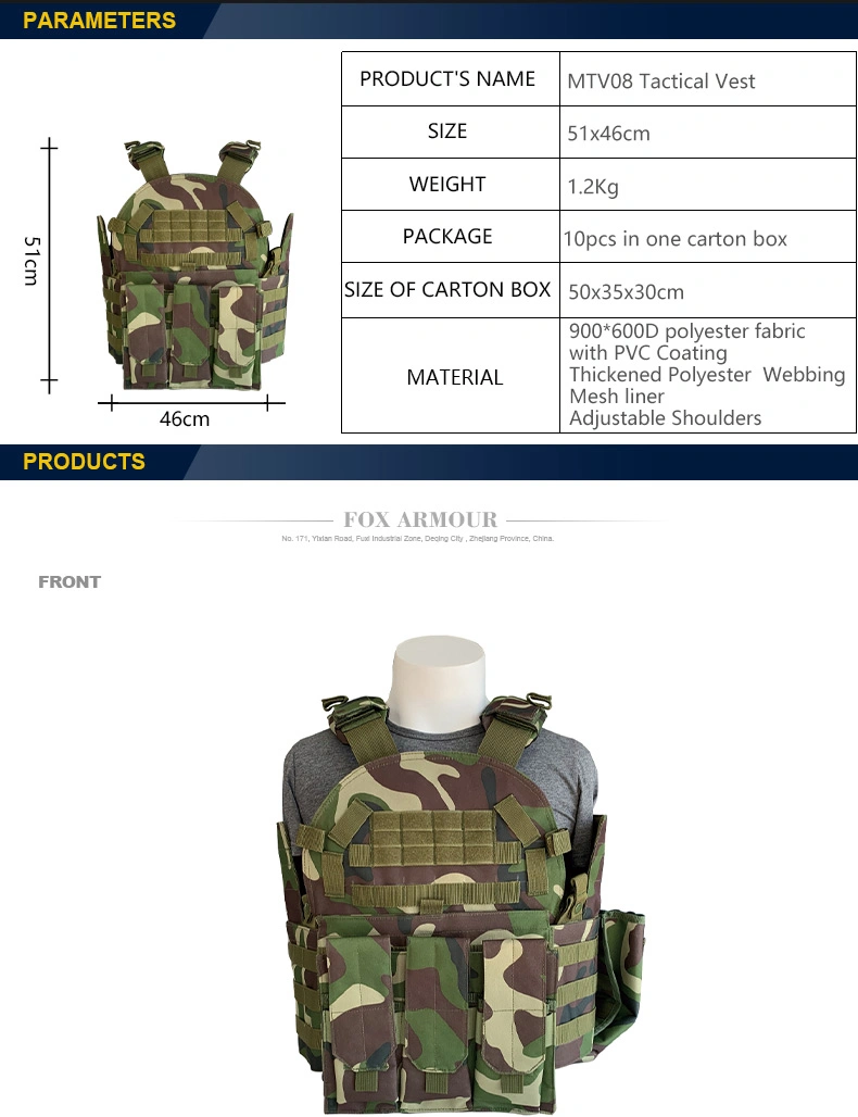 MTV08 Camouflage Breathable Tactical Vest with Molle system 2